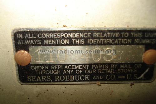 Silvertone Order= 57F 5751 Ch= 110.403; Sears, Roebuck & Co. (ID = 1474432) Radio