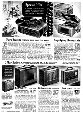 Silvertone Order= 57F 6561 Ch= 101.621-1 ; Sears, Roebuck & Co. (ID = 1308347) Radio