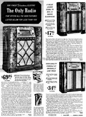 Silvertone Order= 57FM 721 Ch= 101.616; Sears, Roebuck & Co. (ID = 1306998) Radio