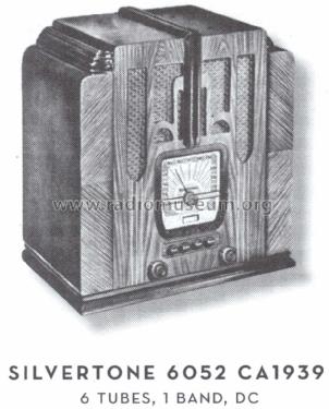 Silvertone Order= 57K 6052 Ch= 101.525; Sears, Roebuck & Co. (ID = 1564881) Radio