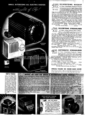 Silvertone 6103A Automatic Streamliner Order= 57L 6103A Ch= 101.526-1; Sears, Roebuck & Co. (ID = 1288026) Radio