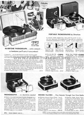 Silvertone Phonograph Catalog #160, #161, #165, #178, #181, #183, etc.; Sears, Roebuck & Co. (ID = 1320269) Power-S