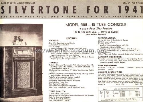 Silvertone R101 Ch= 101.614-1; Sears, Roebuck & Co. (ID = 1289630) Radio