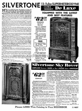 Silvertone Sky Rover Order= 57DM 1721; Sears, Roebuck & Co. (ID = 1266575) Radio
