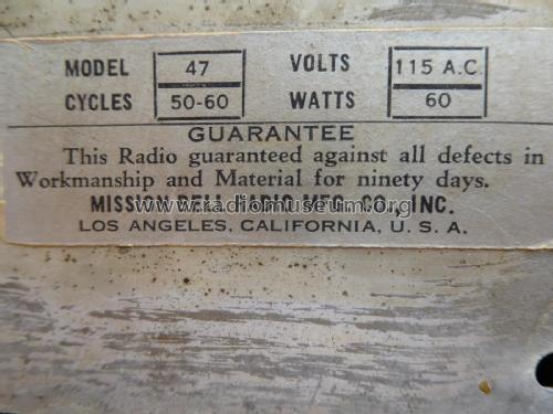 Silvertone 47 Mission Bell ; Sears, Roebuck & Co. (ID = 2567185) Radio