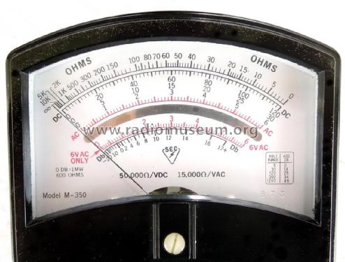 Analog Multimeter M-350; Sansei Electronics (ID = 2265633) Equipment