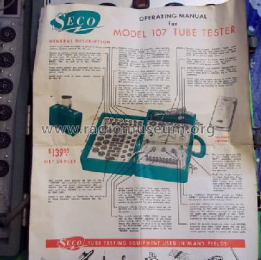 Tube Tester 107; Seco Manufacturing (ID = 1168449) Equipment