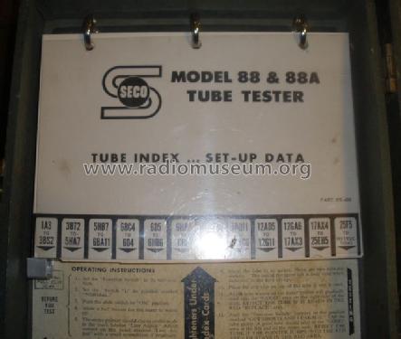 Tube Tester 88 & 88a; Seco Manufacturing (ID = 1168840) Equipment