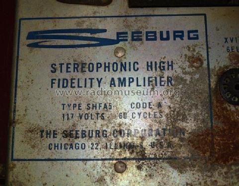 Stereophonic High Fidelity Amplifier SHFA5; Seeburg Corp., J. P. (ID = 2851177) Ampl/Mixer