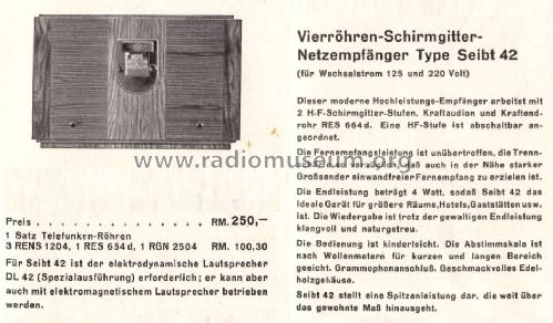 42W ; Seibt, Dr. Georg (ID = 1385273) Radio