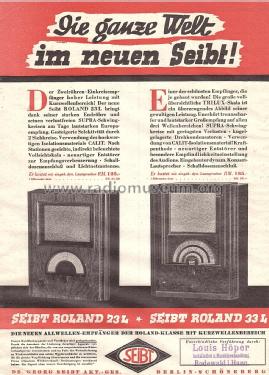 Roland 23L; Seibt, Dr. Georg (ID = 3089314) Radio