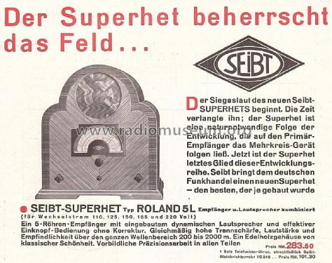 Roland 5L ; Seibt, Dr. Georg (ID = 3089309) Radio