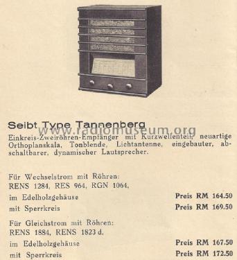 Tannenberg 214G; Seibt, Dr. Georg (ID = 1341729) Radio