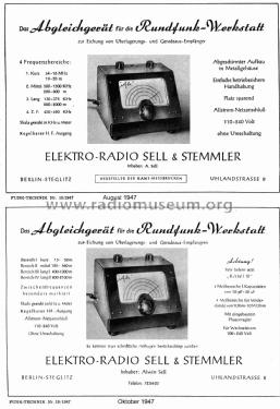 Abi Prüfgenerator; Sell & Stemmler SST; (ID = 1979526) Equipment