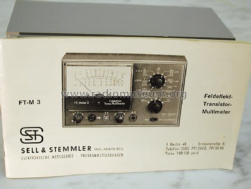 Feldeffekt-Transistor-Multimeter FT-M3; Sell & Stemmler SST; (ID = 1573925) Equipment