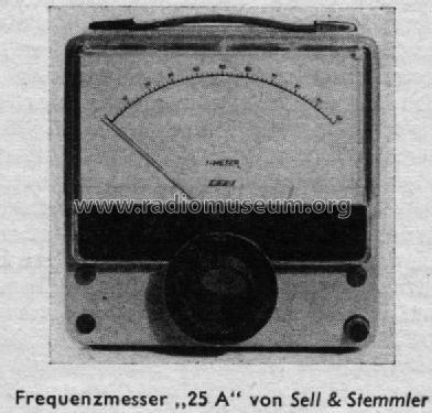 Frequenzmesser 25A; Sell & Stemmler SST; (ID = 2528574) Equipment