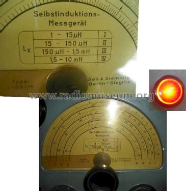 Selbstinduktions-Messgerät L-05/15; Sell & Stemmler SST; (ID = 825517) Equipment