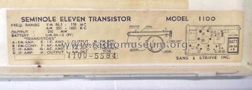 AM-FM Eleven Transistor 1100; Seminole Sans & (ID = 2920228) Radio