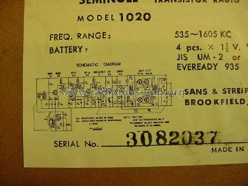 Ten Transistor 1020; Seminole Sans & (ID = 2393644) Radio