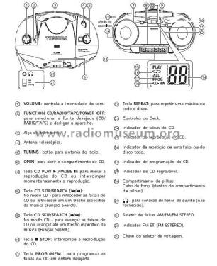 Toshiba Rádio Gravador AM FM Estéreo com CD RG8170CD; SEMP -TCL, Toshiba, (ID = 1982560) Radio