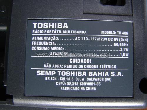 Toshiba Rádio Portátil Multibanda TR486; SEMP -TCL, Toshiba, (ID = 1975003) Radio