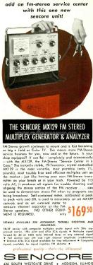 FM Stereo Multiplex Generator & Analyzer MX129; Sencore; Sioux Falls (ID = 1734443) Equipment