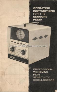 Professional Wideband Sensitivity Oscilloscope PS120; Sencore; Sioux Falls (ID = 3117610) Equipment