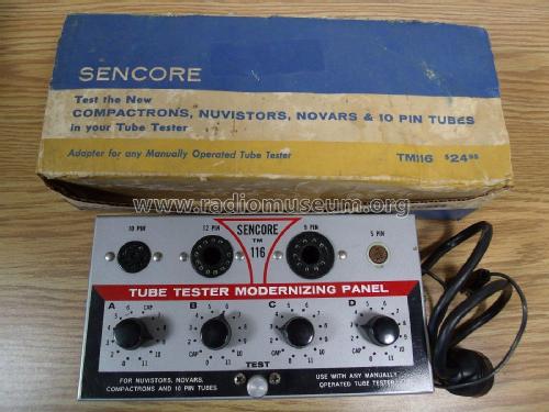 Tube Tester Modernizing Panel TM 116; Sencore; Sioux Falls (ID = 1985605) Equipment