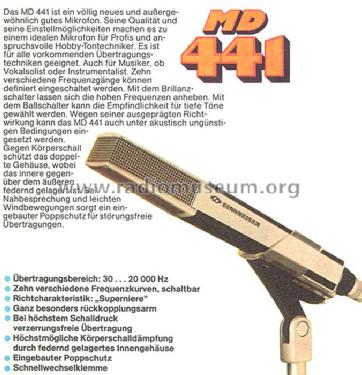 MD441; Sennheiser (ID = 762845) Micrófono/PU