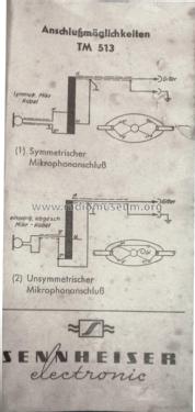 Mikrofon-Übertrager TM 513; Sennheiser (ID = 1817919) Misc