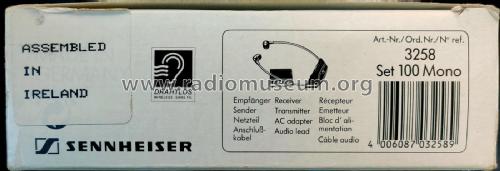 Set 100 Mono- Infrared Wireless Headphones 3258 Infraport TI100 RI100; Sennheiser (ID = 3001746) Parleur