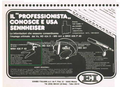 Studio Condenser Microphone MKH 406 P 48; Sennheiser (ID = 2791877) Microfono/PU