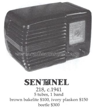 218 UL ; Sentinel Radio Corp. (ID = 1471741) Radio