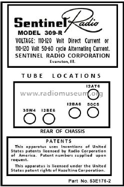 309-R ; Sentinel Radio Corp. (ID = 2939649) Radio