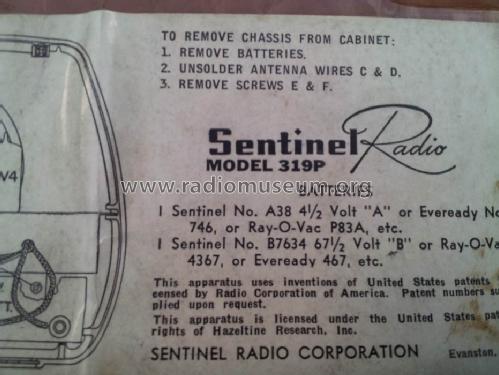 319PT ; Sentinel Radio Corp. (ID = 1638589) Radio