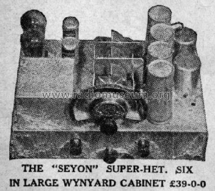 Large Wynyard Seyon Superhet Six; Seyon Brand Name (ID = 2216089) Radio