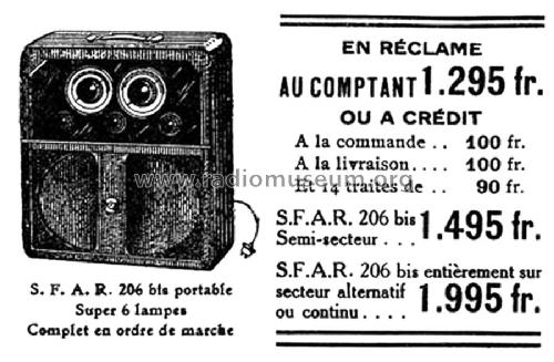 206 bis; SFAR S.F.A.R.; Paris (ID = 2067679) Radio