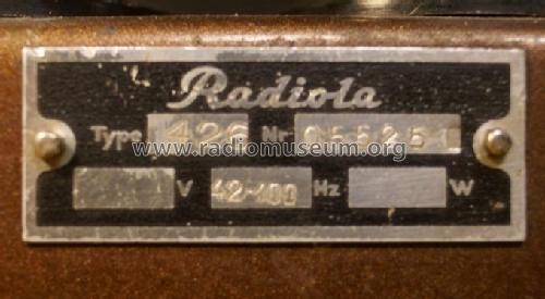 Super-Inductance 426A; Radiola marque (ID = 1844363) Radio