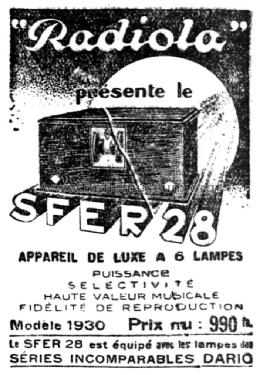 Sfer 28 5051; Radiola marque (ID = 1888091) Radio