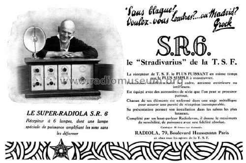 Super-Radiola SR6; Radiola marque (ID = 1707816) Radio