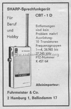 10 Transistor Sprechfunkgerät CBT-1D; Sharp; Osaka (ID = 1628017) Citizen