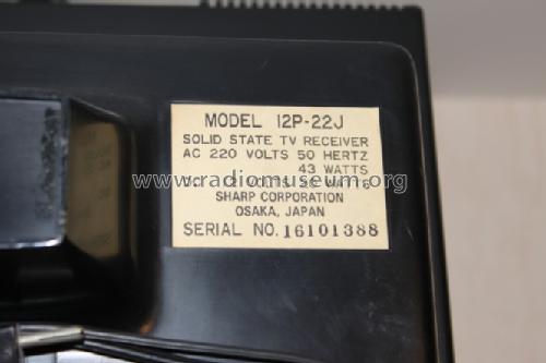 12P-22J; Sharp; Osaka (ID = 887500) Televisore