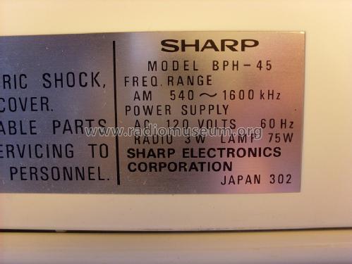 Make-Up Mirror Radio BPH-45 ; Sharp; Osaka (ID = 1495806) Radio