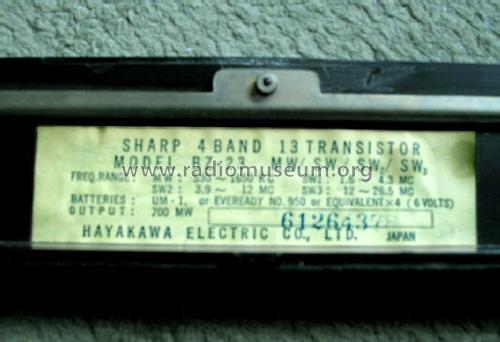 Deluxe 4-Band 13 Transistor BZ-23; Sharp; Osaka (ID = 1365595) Radio