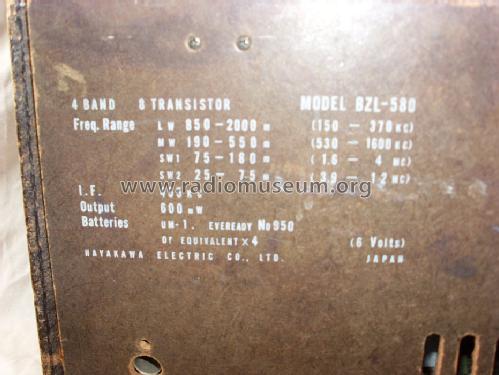 4 Band 8 Transistor BZL-580; Sharp; Osaka (ID = 1489716) Radio