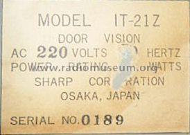 Door Vision IT-21Z; Sharp; Osaka (ID = 976209) Television