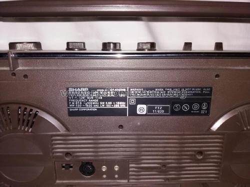 Stereo Radio Tape Recorder GF-4747 HB; Sharp; Osaka (ID = 2048343) Radio