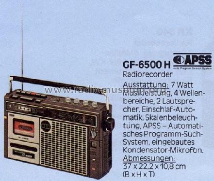 GF-6500 H; Sharp; Osaka (ID = 849561) Radio