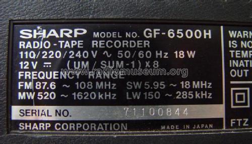 GF-6500 H; Sharp; Osaka (ID = 967129) Radio