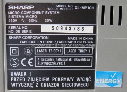 Micro Component System XL-MP10H; Sharp; Osaka (ID = 2044554) R-Player